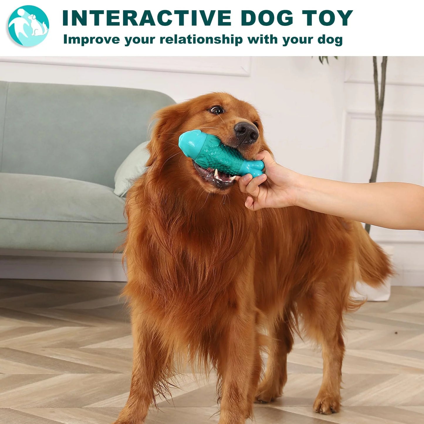 Tough Dog Toy for Aggressive Chewers, Durable Squeaky Chew Toy for Large Breeds