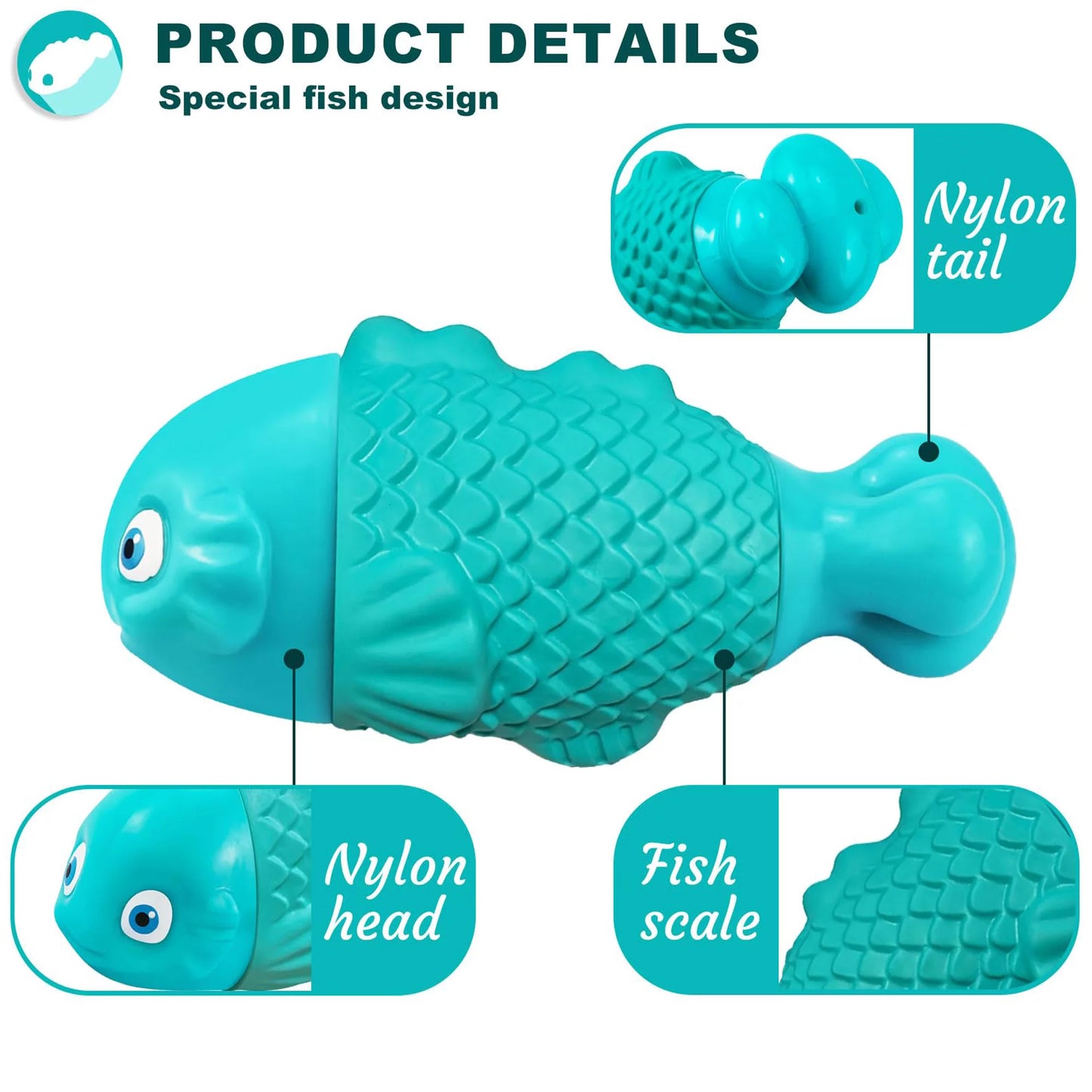 Tough Dog Toy for Aggressive Chewers, Durable Squeaky Chew Toy for Large Breeds