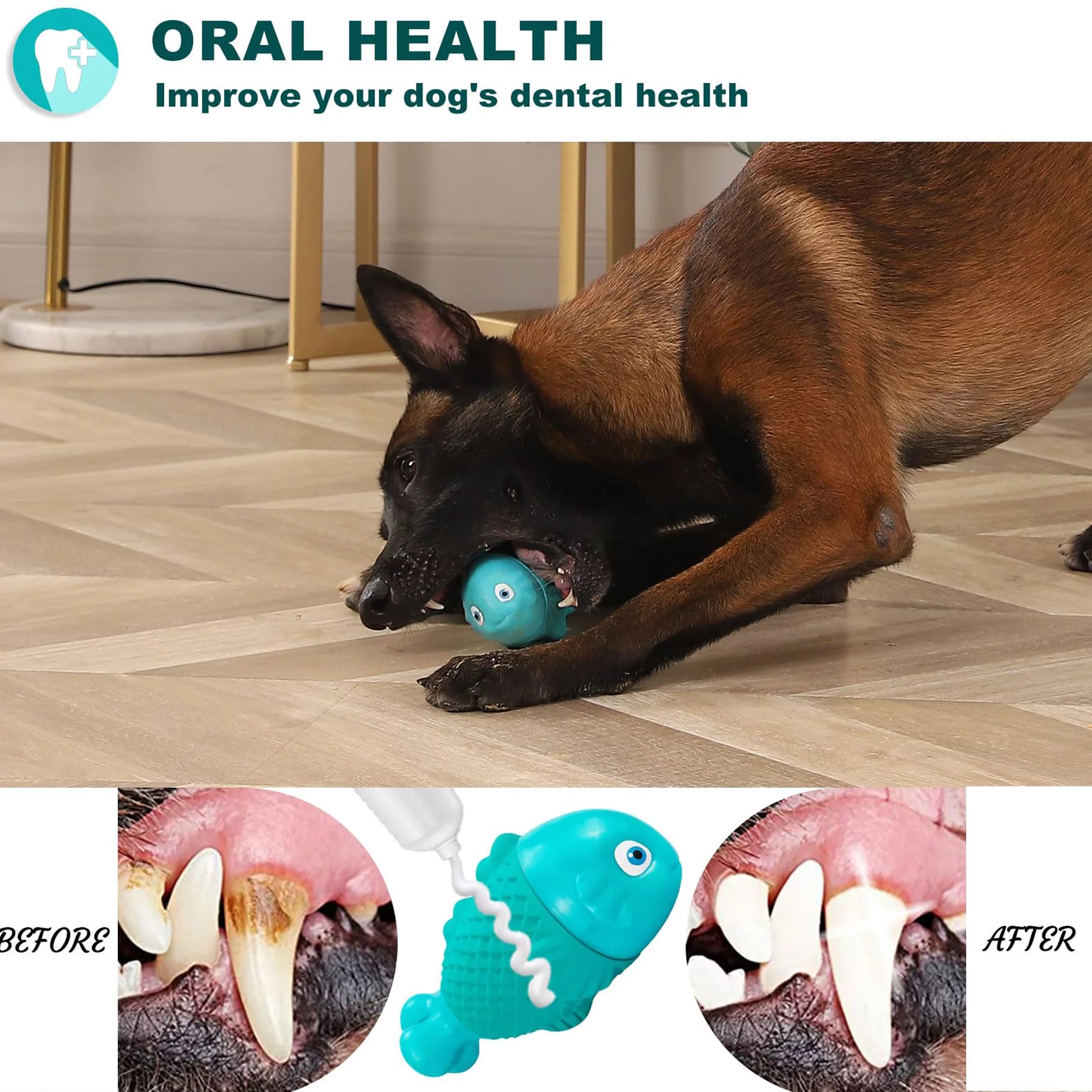 Tough Dog Toy for Aggressive Chewers, Durable Squeaky Chew Toy for Large Breeds