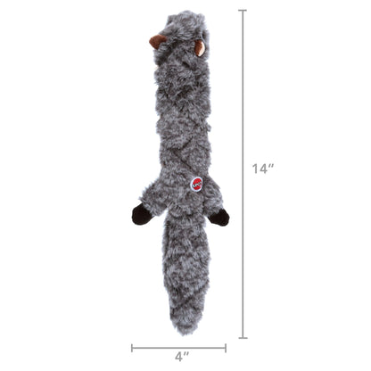 Extreme Quilted Squirrel Dog Toy, Stuffing Free with 4 Layers of Diamond Stitched Fabric & 2 Squeakers, for Small and Medium Aggressive Chewers, 14In