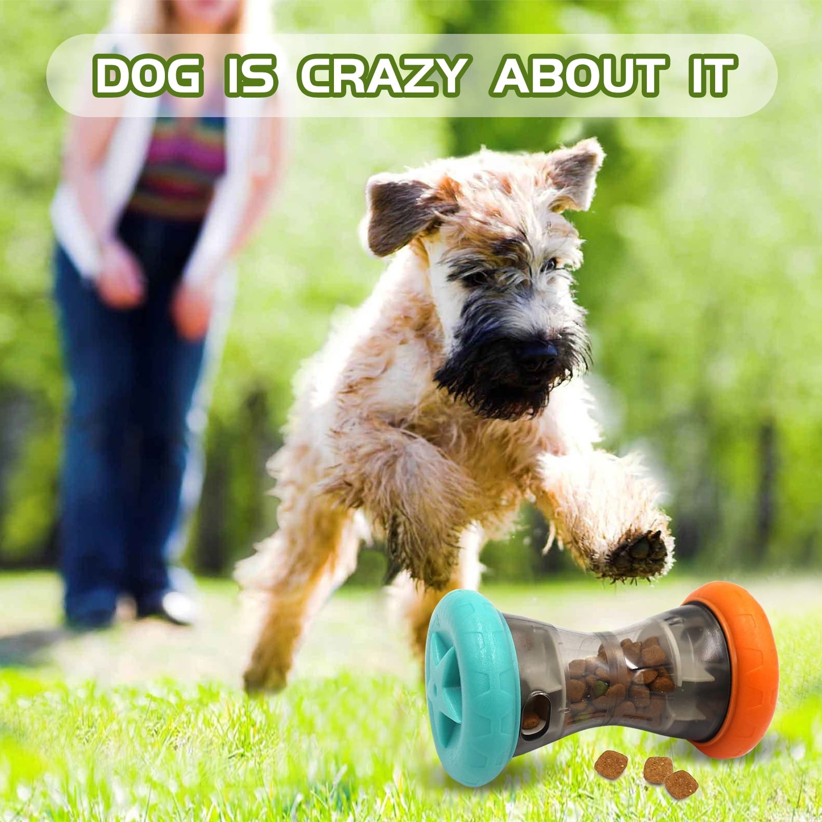 Treat Dispensing Slow Feeder,Interactive Dog Puzzle Toy, Dogs Enrichment Toy