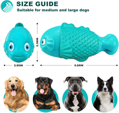Tough Dog Toy for Aggressive Chewers, Durable Squeaky Chew Toy for Large Breeds