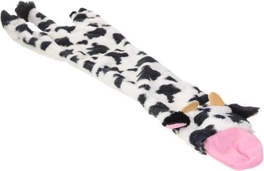 Crinkle Dog Toy, Stuffing-Free Cow Toy with Squeaker for Small Dogs and Puppies,For Moderate Chewers 14 Inch