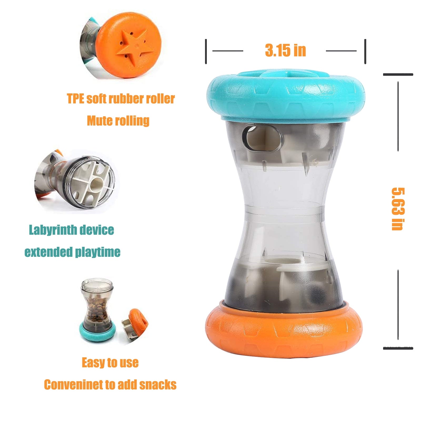 Treat Dispensing Slow Feeder,Interactive Dog Puzzle Toy, Dogs Enrichment Toy