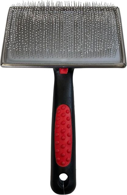  Soft Pin Flat Slicker Brush for Dogs, Professional Grade Brush for Large Dogs, Coated Tips, Gentle on Skin, Remove Tangles and Mats, Maximum Coverage, X-Large