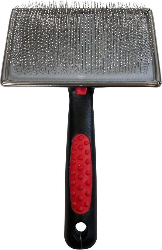  Soft Pin Flat Slicker Brush for Dogs, Professional Grade Brush for Large Dogs, Coated Tips, Gentle on Skin, Remove Tangles and Mats, Maximum Coverage, X-Large